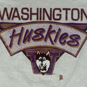 vintage Washington Huskies Football College t shir